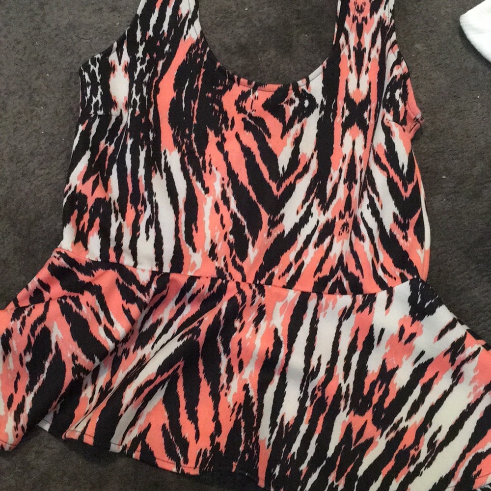 Neon Peplum Top